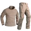 Conjunto de Uniforme Camuflado para Exteriores, Traje Táctico Rana Cp Resistente al Desgaste, Uniforme Militar de Entrenamiento Ajustado