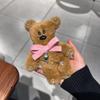 Peluche de oso Maillard marrón muñeco de dibujos animados lazo pinza para el cabello flequillo pinza para el cabello accesorios para el cabello de niños para mujer
