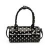 Bolsa Pequena de Bolinhas Super Popular Feminina Nova Moda 2024 Versátil Bolsa Transversal Bolsa de Mão Pequena Portátil Exquisita Bolsa Cilíndrica