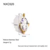 Bestseller transfronterizo: Collar colgante desmontable DIY bañado en oro con piedra natural y nácar, varios estilos de dijes, joyería de acero inoxidable