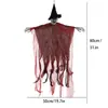 Decoração de Halloween Longa Controlada por Som Luminosa Horrorosa Fantasma Pendurado Crânio de Gaze Pingente Layout de Cena de Halloween