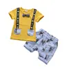 Ropa de verano para bebés y niños, traje de manga corta para bebé niño, traje de dos piezas de comercio exterior, ropa de verano para niños, primera generación de pelo