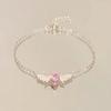 Alas de Ángel Diamante Rosa Collar de Amor para Mujer Ins Nicho Lujo Ligero Dulce Suave Temperamento Collar para Clavícula Venta al por Mayor