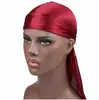 Chapéu de Pirata de Cauda Longa Grosso de Seda Imitada Quente Transfronteiriço Hip-Hop Ciclismo ao Ar Livre Lenço de Cabeça com Cadarço Silkydurag