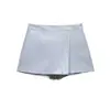 Comércio Exterior Roupas Femininas 2026 Primavera Estilo Europeu e Americano Fashionável Sexy Metálico Couro Sintético Calça Saia de Botão Duplo 4387139