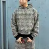 Conjunto casual de moda con diseño de estampado de serpiente retro americano, sudadera con capucha unisex y pantalones deportivos holgados, nueva colección de otoño e invierno