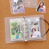 A8M5 funda cuenta de mano a juego PP página interior pegatina tarjeta pequeña almacenamiento de materiales diversos impermeable bolsa interior de hojas sueltas de cinco agujeros