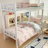 Juego de ropa de cama de tres piezas para dormitorio estudiantil, 100% algodón Clase A, estilo sábana bajera, sábana 100% algodón 90x190 para litera y funda de edredón