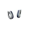 Pendientes de Zirconia con Diamantes Completos Transfronterizos Europeos y Americanos para Hombres, Estilo Moderno y de Alta Gama, Accesorios de Personalidad Versátiles para Mujeres