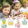 Bq022 Pascua Conejo Estéreo Huevo Pollo Fiesta de Pascua Taza de Helado Postre Bebida Fría Caja de Papel