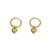 Pendientes Sencillos y de Nicho con Forma de Corazón de Amor para Mujer, Diseño de Lujo Ligero Estilo Francés, Pendientes de Alta Gama con Forma de Corazón Dorado