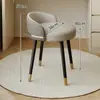 Taburete de Maquillaje para Habitación de Niña, Silla de Manicura de Lujo Ligero, Silla de Tocador Estilo Crema de Gama Alta con Respaldo, Popular en Línea
