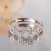 Nuevo Anillo de Flor Elegante para Mujer, Sencillo, Ligero y de Lujo, Incrustado con Circonita Anillo Abierto, Transmisión en Vivo de Popular Blogger, Mismo Estilo Venta al por Mayor