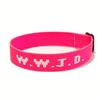 WWJD/WWJD pulsera de muñeca con estampado jacquard de letras, pulsera de muñeca deportiva unisex, correa de mano