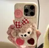 Estilo Botón Modelo Shirley Rose Manzana 17 Pro Max/16 Pro A Prueba de Golpes 15 Pro Cubierta Completa 13 Pro Funda de Teléfono 14 Pro