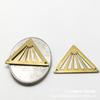 Accesorios de cobre para joyería DIY, colgante triangular hueco de 24,9 x 15 mm, figura geométrica de cobre con doble agujero