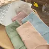Ropa interior de algodón puro de cintura alta para mujer con estampado de letras, entrepierna transpirable y antibacteriana, calzones simples de cintura media-alta para niñas