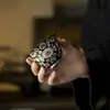 Copos Mestre de Cerâmica das Dinastias Tang e Song para Banquetes Noturnos, Xícaras de Chá Grandes com Incrustações de Ouro e Prata para Uso Doméstico, Design Floral Completo