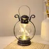 Vela LED Digital Transfronteriza Bolso Retro Linterna de Pony Linterna de Viento Decoración Navideña Atmósfera Lámpara de Aceite Pequeña