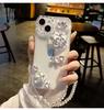 Adequado para Capa de Celular Apple 17Promax, Camélia Luxuosa com Strass Criativa Nova Capa Transparente Iphone16 15