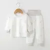 Traje de mallas largas para bebé sin costuras de cintura alta otoño e invierno pijamas para bebé de niños y niñas ropa para el hogar traje de fondo