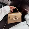Bolsa de Celebridad de Internet Bolso Pequeño Cuadrado de Mano de Hombro Cruzado de Nicho 2025 Nuevo Estilo Coreano de Gama Alta Bolso Clásico Kelly