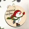 Decoração de Natal Personalizada Transfronteiriça Atividade de Contagem Regressiva de Madeira Enfeites de Árvore de Natal Presentes de Natal Artesanato em Madeira