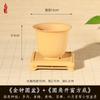 Maceta para Bonsái con Forma de Campana Transfronteriza para Plantas Suculentas y Orquídeas, Maceta de Resina Imitación Arena Púrpura