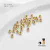 Cuentas Espaciadoras Chapadas en Oro Real de 18 Quilates Cuentas Sueltas Color que se Conserva Brillantes Cuentas Redondas Cuentas Doradas Material para Pulsera de Abalorios Hecha a Mano DIY Accesorios para Collares