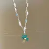 Estilo Oceánico de Verano Dopamina Colorida Colgante de Concha Estrella de Mar Cadena para Clavícula Nicho de Alto Valor Personalidad Cadena para el Cuello Versátil