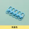 Pacote com 10 Correntes de Porta Chaveiro com Pintura Colorida Fivela de Cachorro Joias de Metal Acessórios DIY Chaveiro Giratório em Forma de U Ponto