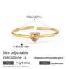 Anillo de Zircón Multicolor Jieding Acero de Titanio Sin Desvanecimiento Joyería para Manos Nicho de Gama Alta Accesorios Transfronterizos para Mujeres Acero Inoxidable Al Por Mayor