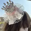 Accesorios para el Cabello Originales Lolita Corona Sombrero Pequeño Lazo Encaje Accesorios Convención de Cómics Pin para el Cabello de Confesión Romántico