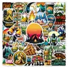 50 pegatinas de camping para tiendas, graffiti para exteriores, decoración creativa transfronteriza impermeable, motocicleta, audífonos, pegatinas para caja de almacenamiento
