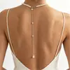 Corrente de Corpo de Pérolas Multicamadas Barroca Estilo Europeu e Americano Sexy para Férias na Praia Acessório de Corrente para Ombro de Biquíni