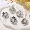 Ins Moda Coreana Prata Miçangas Pérola Lantejoula Flor Tecido Adesivos DIY Popular Capa de Celular Tênis Furado Flor de Sapato Acessórios