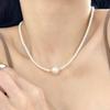 Elegante y de Moda Collar de Perlas para Mujer, Gargantilla de Diseño de Nicho de Lujo Ligero de Moda, Cadena para Clavícula de Perlas de Cristal