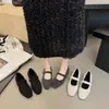 Zapatos Mary Jane de Tira Única Franceses para Mujer 2026 Otoño Zapatos de Felpa Versátiles Suaves sin Cierre Planos Bajos Zapatos de Tira Única