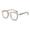 Armazón Redondo Retro TR90 Simple Dorado Adhesivo Híbrido Armazón Óptico para Rostro Pequeño para Hombre y Mujer Armazón para Miopía