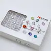 Dongzhou Crystal 6*8 Tachuelas Pequeñas Redondas para Uñas, Forma Oblonga con Esquinas Redondeadas, Base Puntiaguda, Strass de Vidrio K9 Super Brillante, Accesorios para Joyería DIY