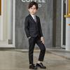 Traje para niños Otoño e Invierno Nuevo Niño Guapo Anfitrión Pasarela Vestido Estilo Coreano Rayado Traje de Niño Traje