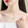 Colar Jinhongyu s925 com fecho Ruyi feminino retrô moda nacional pingente de jade Hetian estilo chinês corrente para clavícula quente do TikTok