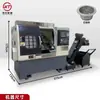 Fabricante de Torno CNC Kuntian Tiene Suministro Listo de Máquina de Cuchillas de 36 Filas de Riel Inclinado + Puerta Automática/Máquina de Virutas