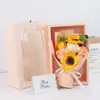 Nuevo Creativo Flor Seca Siempre Viva Gipsofila Clavel Rosa Flor de Jabón Ramo Caja de Regalo Siete Flores Regalo del Día del Maestro Comercio Exterior