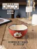 Cuenco de Arroz Cerámico de Alta Apariencia, Vajilla Cerámica para el Hogar, Pequeño Cuenco Creativo Pintado a Mano, Color Bajo Esmalte Personalizado para Postre