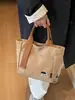 Bolsa Feminina Estilo Coreano Ins Novo Modelo High-End Estilo Simples Preguiçoso Bolsa de Mão Leve Textura Fosca Bolsa de Grande Capacidade