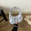 Bolsa de laço de bolinhas doces estilo coreano para meninas, bolsa transversal plissada elegante e atraente para o dia a dia de mulheres