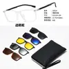 Set Nuevo de Gafas 2025 Portátil de Una Lente Multifuncionales Polarizadas Patas de Resorte Set de Gafas de Sol Retro para Cara Grande Venta al por Mayor