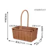 Cesta de piquenique cesta trançada bolsa de mão rattan trançado imitação de rattan trançado cesta de flores de vime cesta de flores de lembrança floricultura atacado trançado artesanal