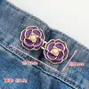 Faja de Cintura Camelia con Rosa Desmontable Botón de Cintura Sin Costura para Jeans, Reductor de Talla de Cintura, Herramienta para Ceñir la Cintura